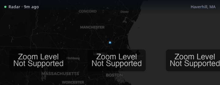 Radar map centered on Haverhill, MA